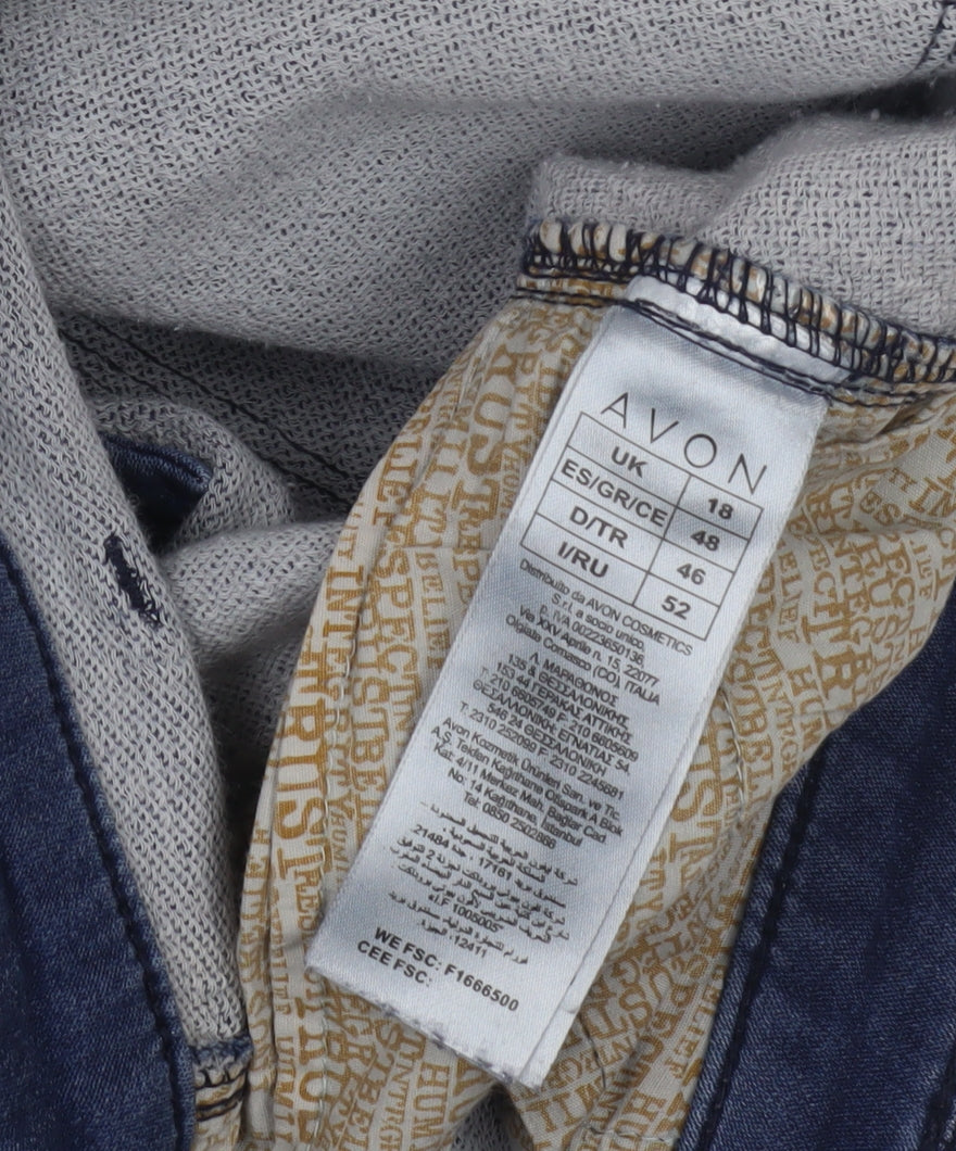 AVON Women's Blue Skinny Jeans, Size 18, Mid Rise