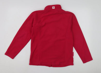 Mountain Warehouse Red Girls' Fleece Track Jacket 11-12Y