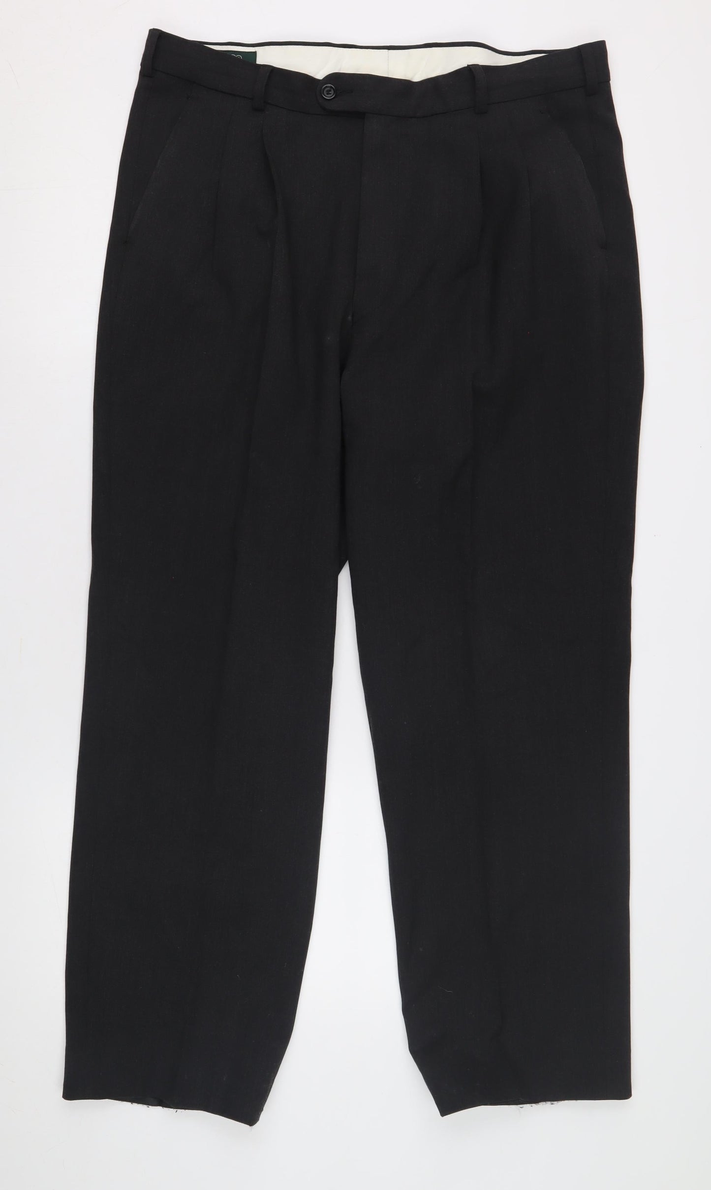 Mens UK Size 36 C&A  Dress Pants Black Trousers