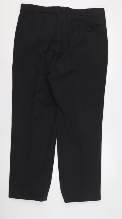 Mens UK Size 36 C&A  Dress Pants Black Trousers