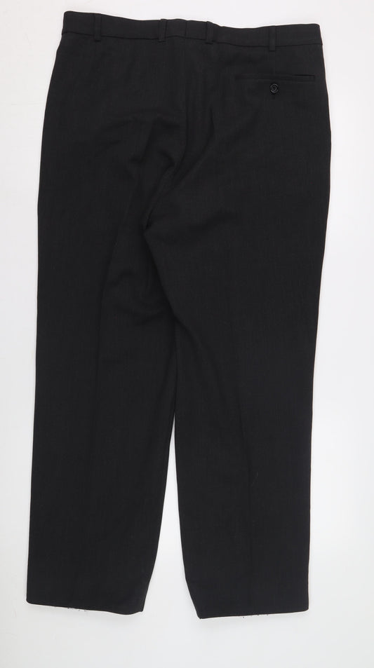 Mens UK Size 36 C&A  Dress Pants Black Trousers