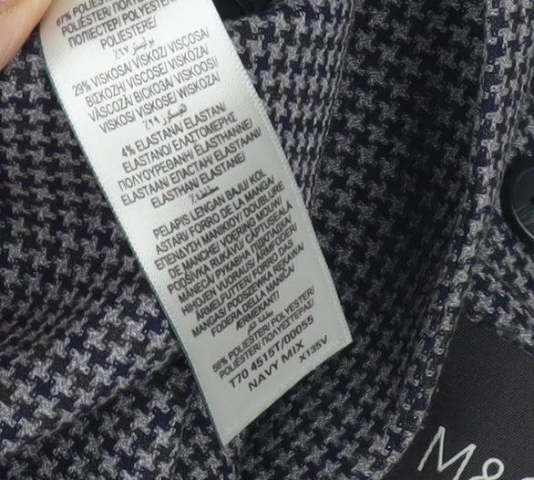 Mens UK Size 46 Marks and Spencer Regular Blue Suit Jacket