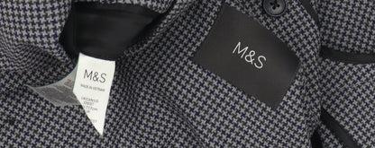 Mens UK Size 46 Marks and Spencer Regular Blue Suit Jacket