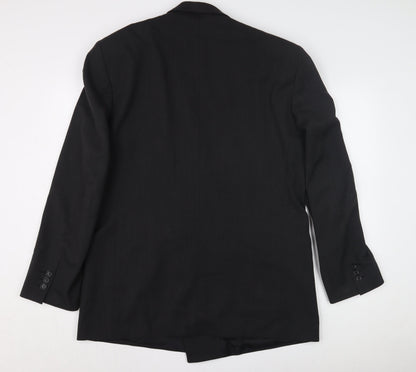 C&A Men's Black Double-Breasted Suit Jacket M