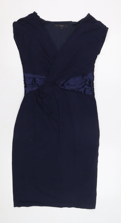 Coast Women's Blue V-Neck Dress Size 10