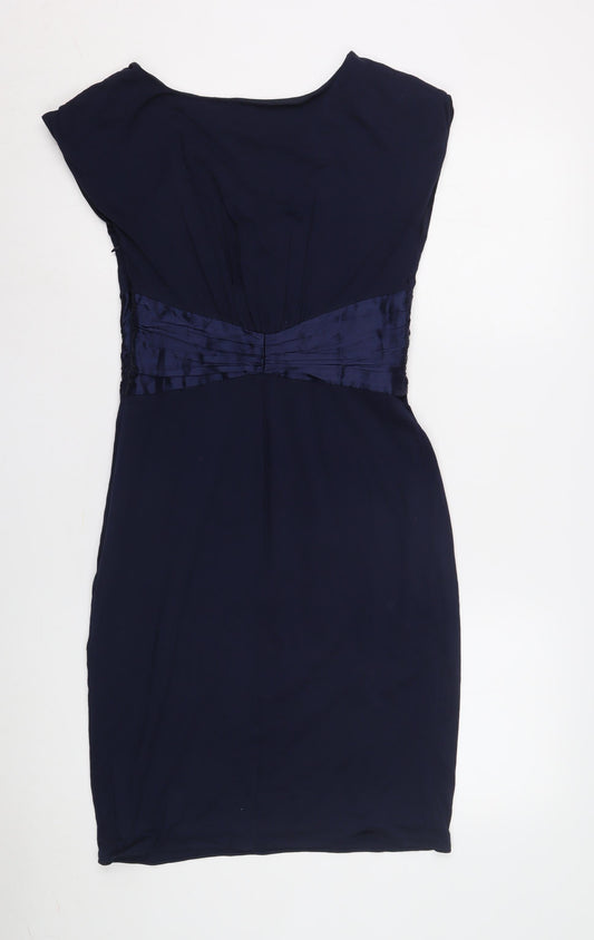 Coast Women's Blue V-Neck Dress Size 10