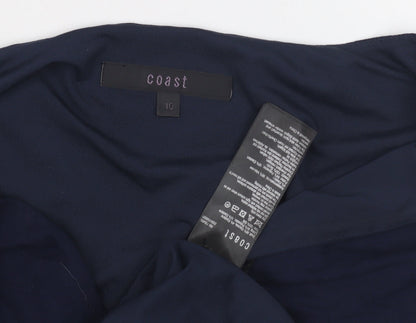 Coast Women's Blue V-Neck Dress Size 10