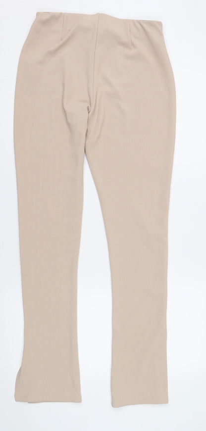 Womens UK Size XS Zara Slim Fit Ankle Beige Trousers