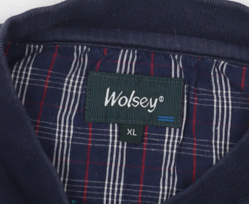 Wolsey Men's Blue XL Cotton Crew Neck T-Shirt