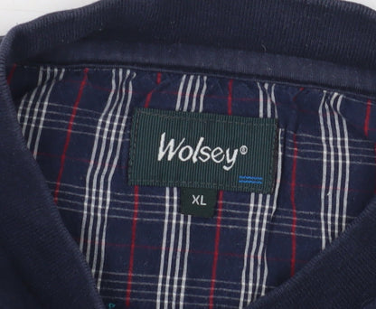 Wolsey Men's Blue XL Cotton Crew Neck T-Shirt