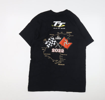 Mens UK Size M Gildan Black  T-Shirt