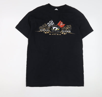 Mens UK Size M Gildan Black  T-Shirt