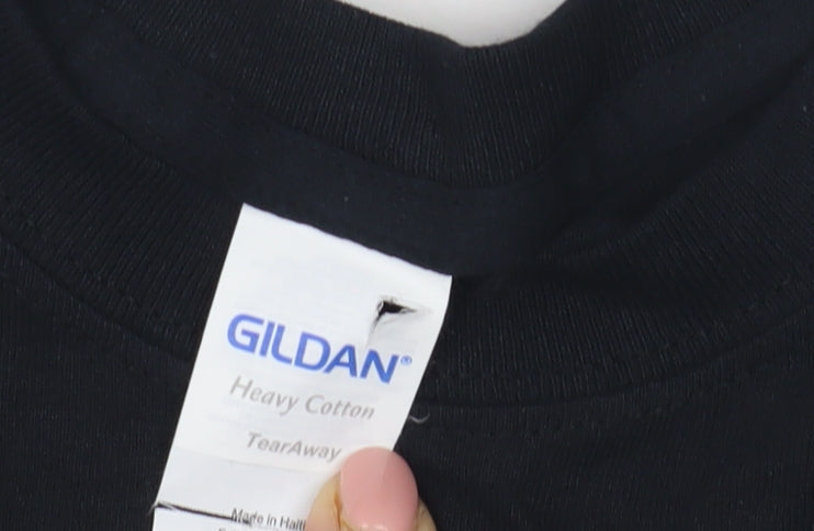 Mens UK Size M Gildan Black  T-Shirt