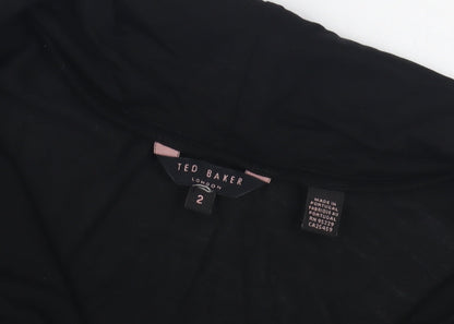 Ted Baker Women's Black Cowl Neck Top Size 6