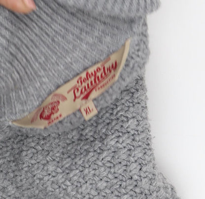 Tokyo Laundry Men's Grey XL Cable-Knit Pullover Jumper