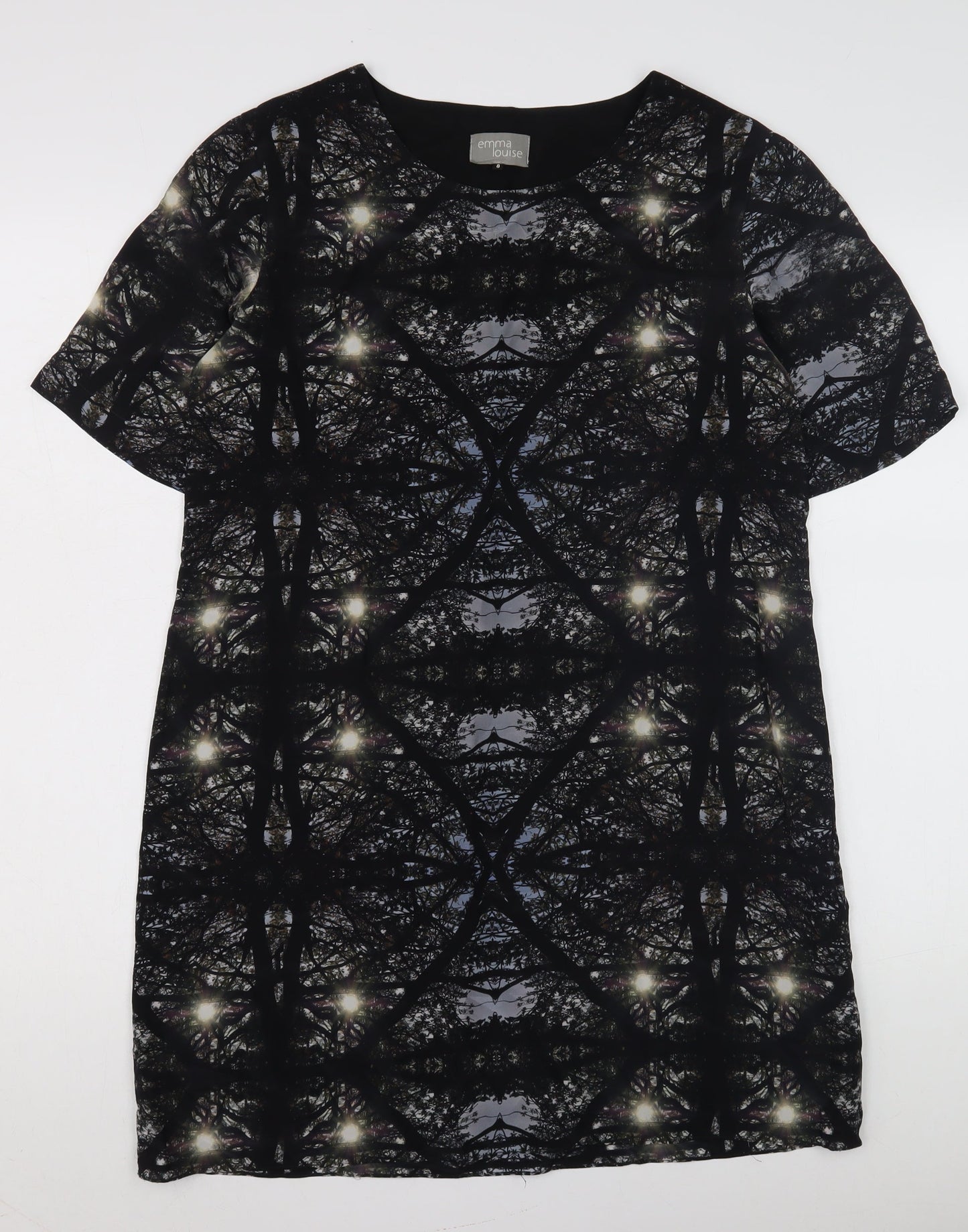 Emma Louise Women's Black Silk Shift Dress Size 8