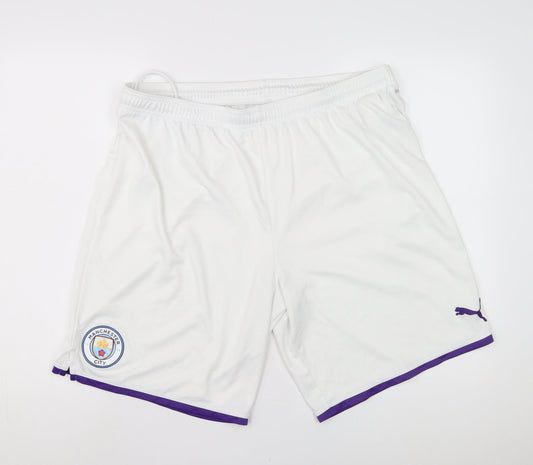 Puma Men's White Athletic Shorts 2XL Football