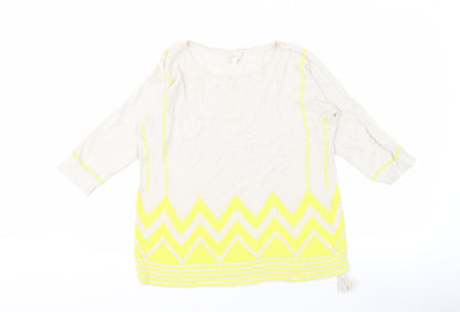 Womens UK Size M Monsoon Beige Pullover Jumper
