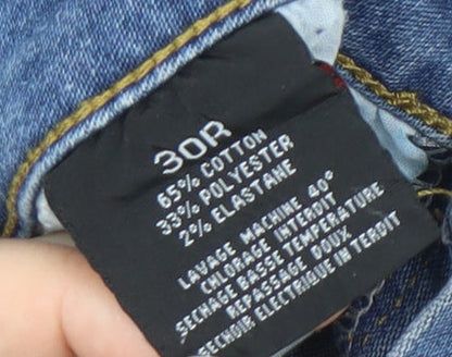 boohooMAN Men's Blue Skinny Jeans Size 30