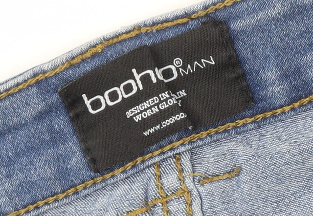 boohooMAN Men's Blue Skinny Jeans Size 30