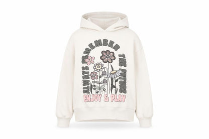 Zara Girls White Graphic Pullover Hoodie UK 8