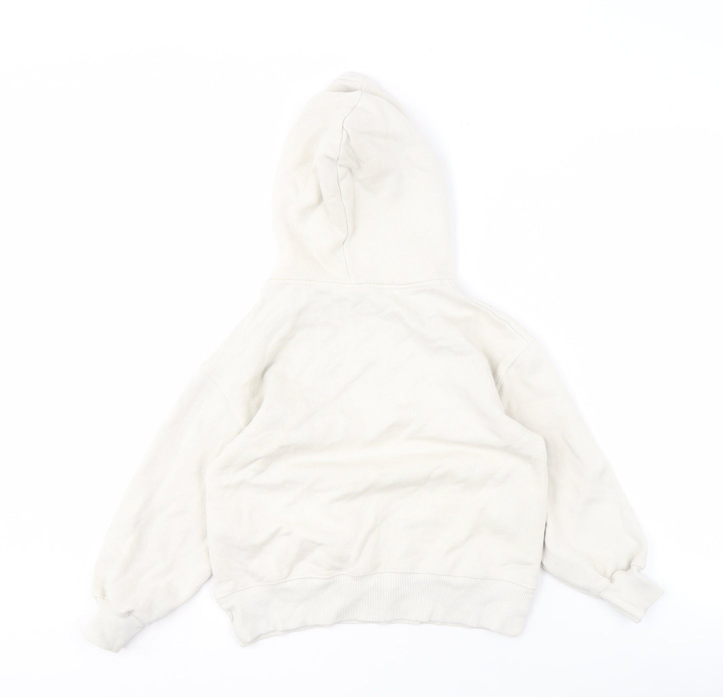 Zara Girls White Graphic Pullover Hoodie UK 8