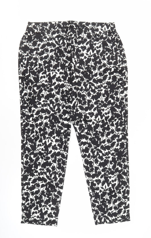 David Emanuel Women's Floral Ankle Trousers Size 14