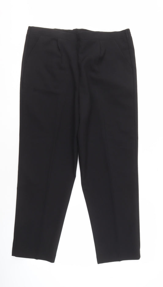 Womens UK Size 14 Sarah Hamilton Classic Fit  Black Trousers