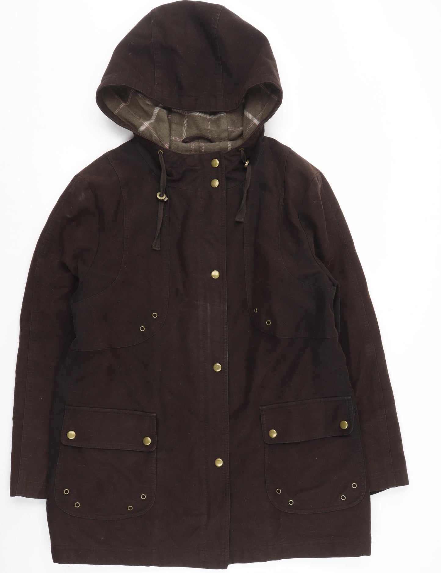 Womens UK Size 14 Lakeland Brown Basic Coat