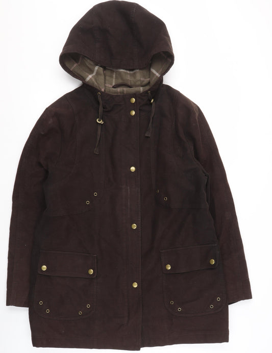 Lakeland Women's Brown Hooded Coat Size 14