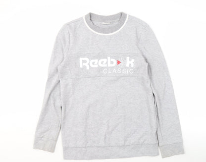 Mens UK Size S Reebok Grey Pullover Sweatshirt
