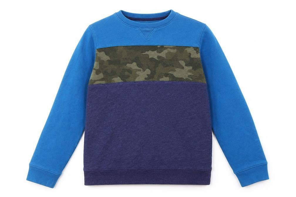 Lands' End Boys Blue Camouflage Sweatshirt 12-14 Years