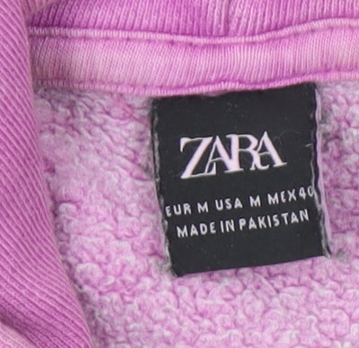 Zara Women’s Pink Pullover Hoodie with Hood, M
