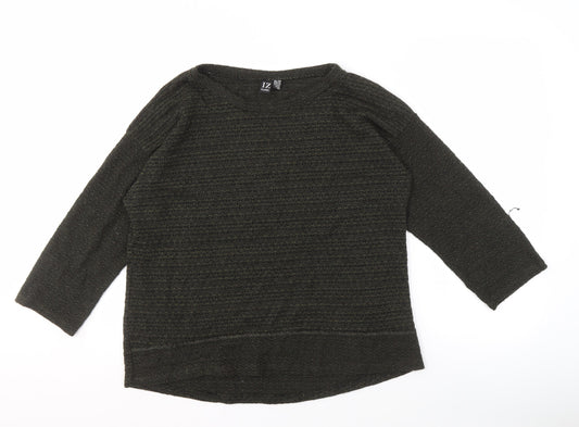 Womens UK Size S Izabel London Black Pullover Jumper