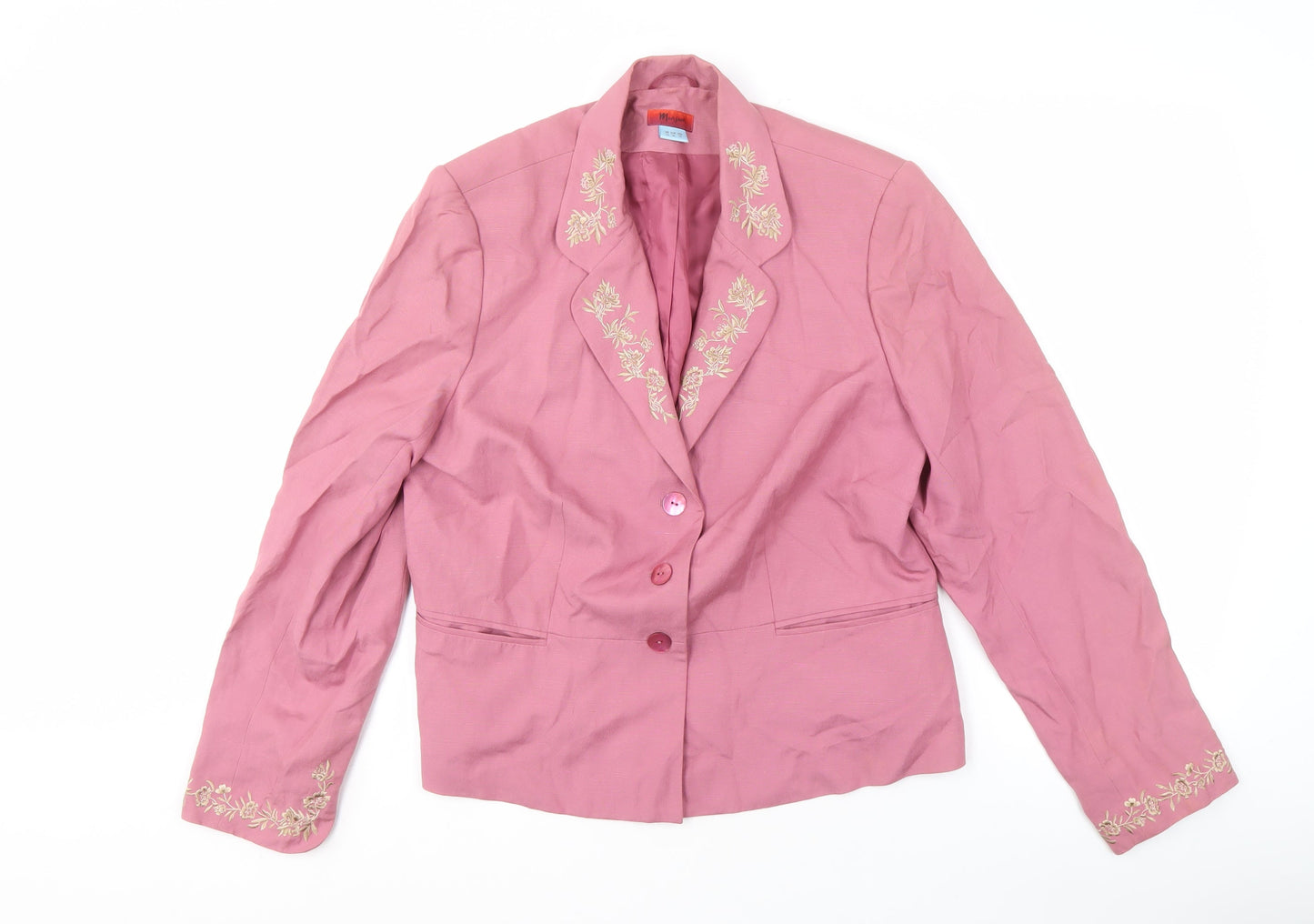 Monsoon Women's Pink Floral Blazer, Size 16