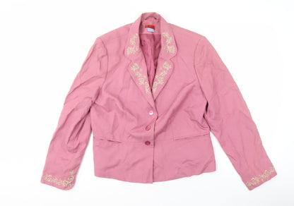 Monsoon Women's Pink Floral Blazer, Size 16