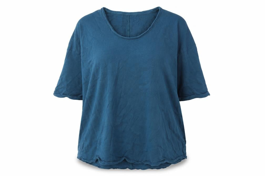 Womens UK Size XL Beloved Blue Basic T-Shirt