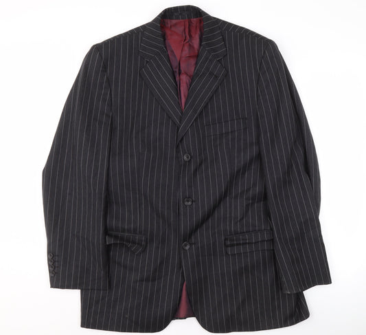 Mens UK Size 40 Dehavilland Regular Black Suit Jacket