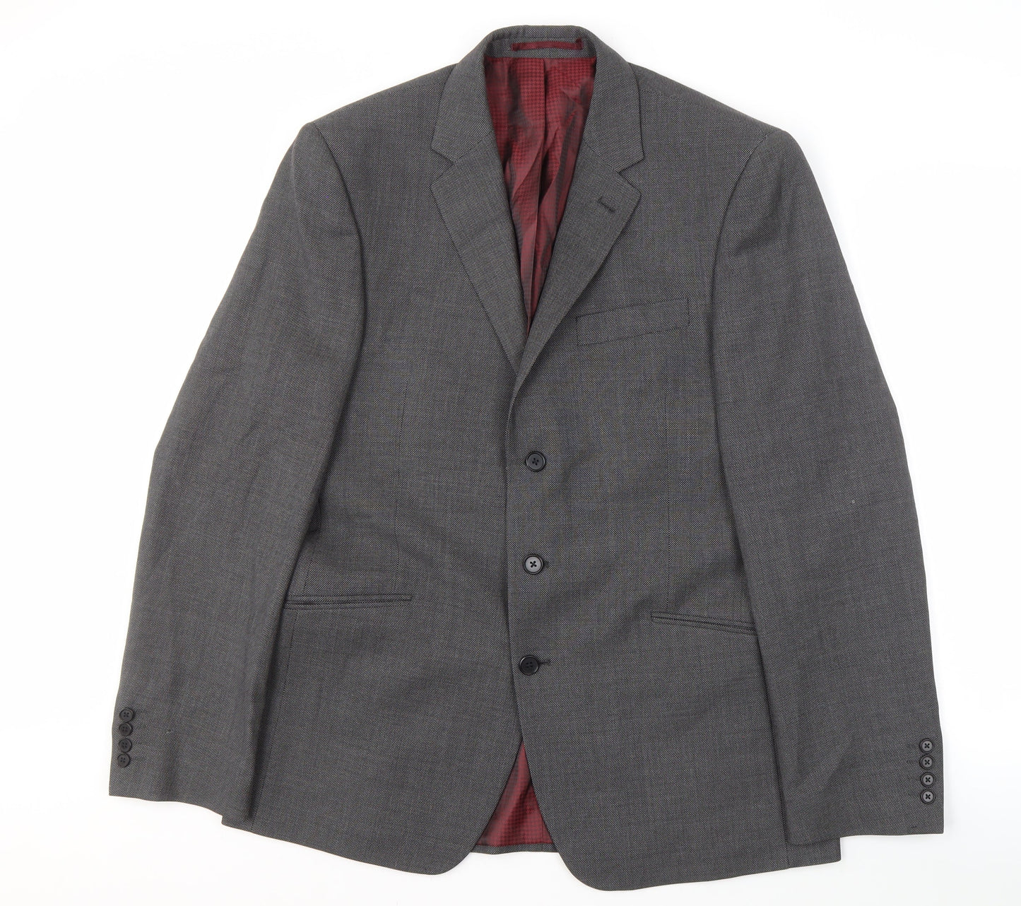 Next Men's Grey 42L Wool Blazer, Formal Jacket