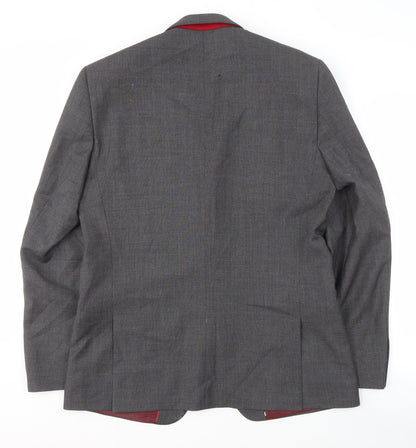 Next Men's Grey 42L Wool Blazer, Formal Jacket