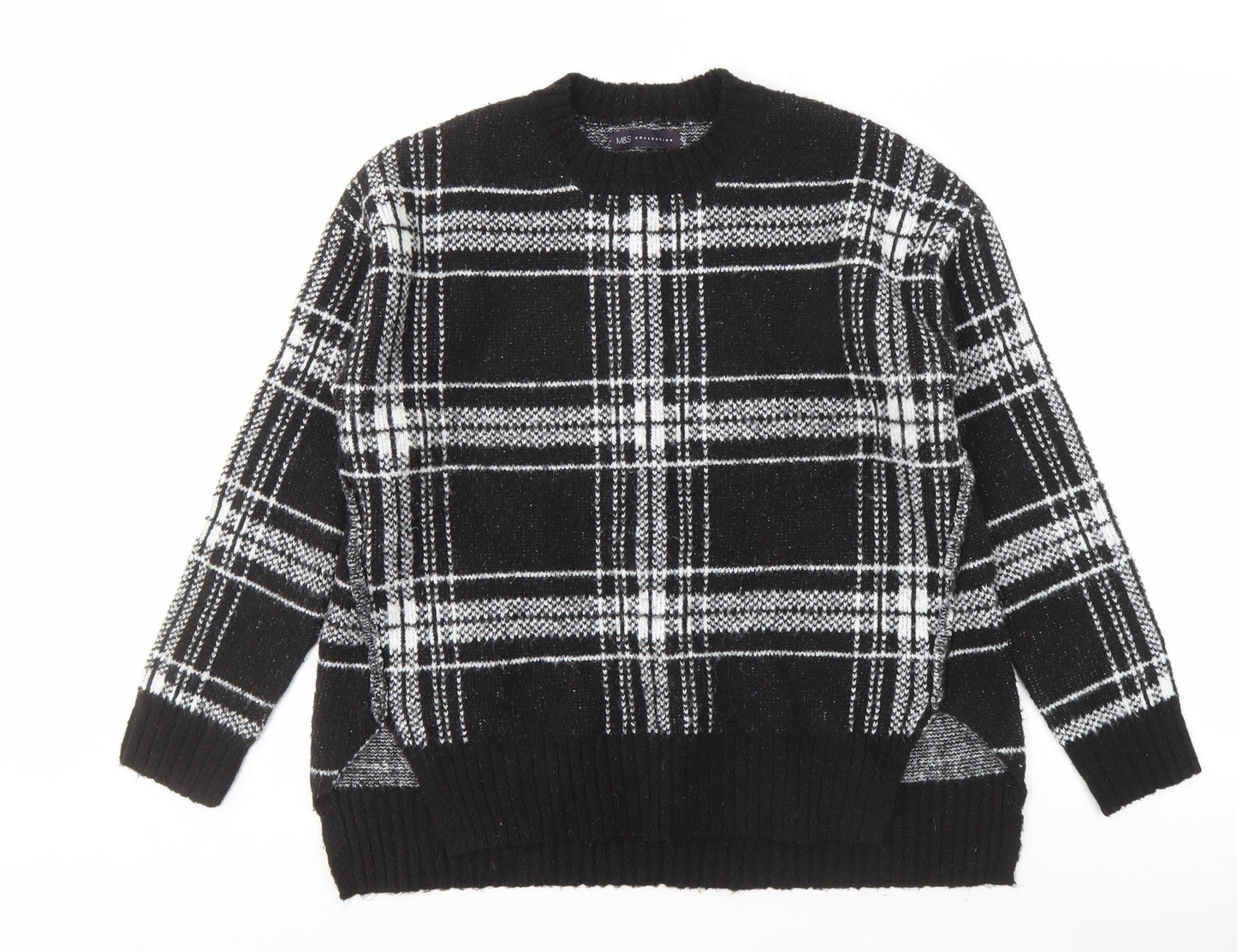 Womens UK Size M Marks and Spencer Black Pullover Jumper