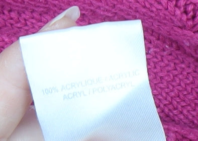 Damart Women's Pink Cable Knit Pullover Jumper Size 10