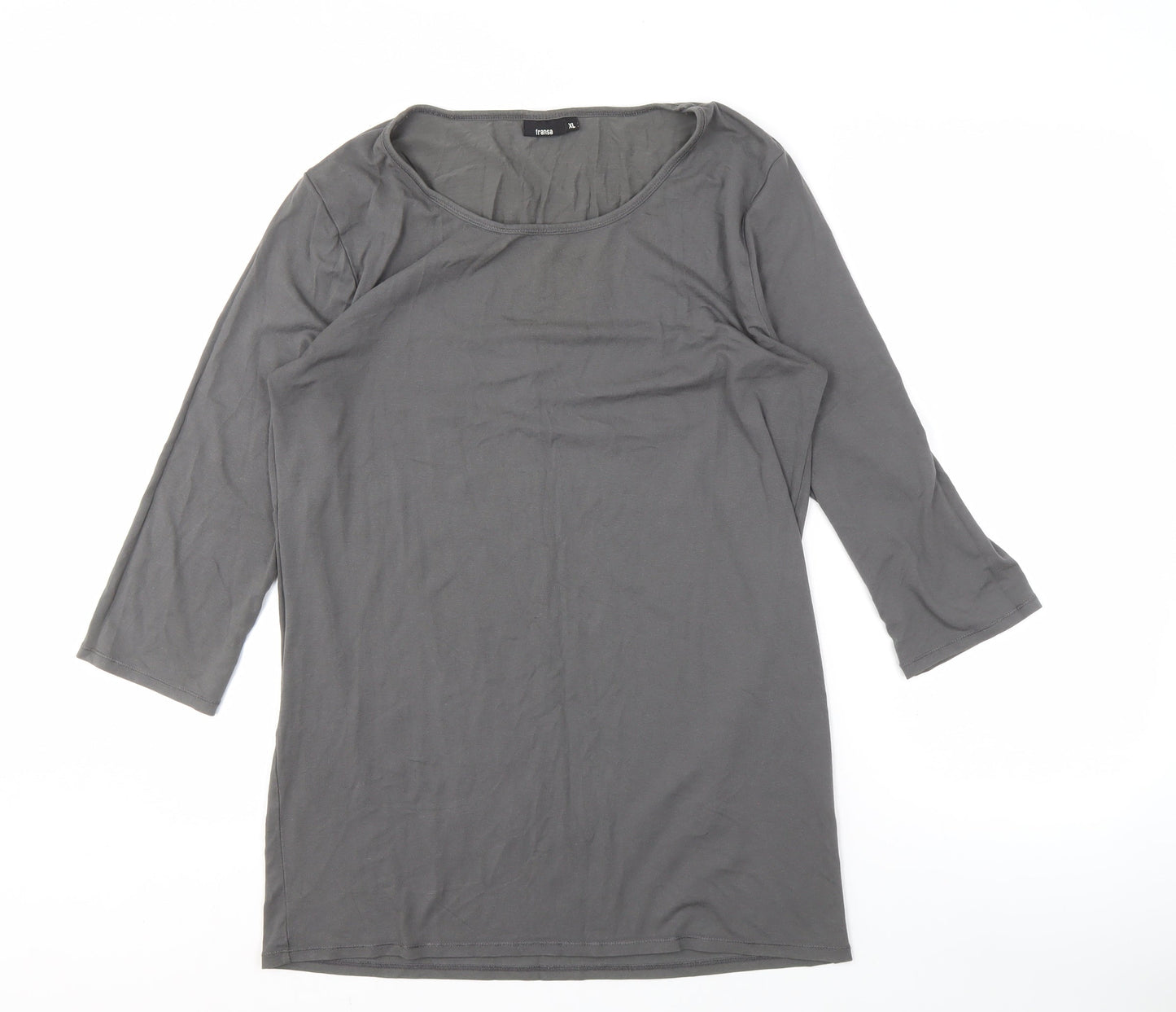 Womens UK Size XL fransa Grey Tunic T-Shirt
