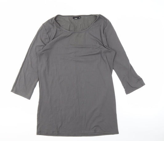 Womens UK Size XL fransa Grey Tunic T-Shirt