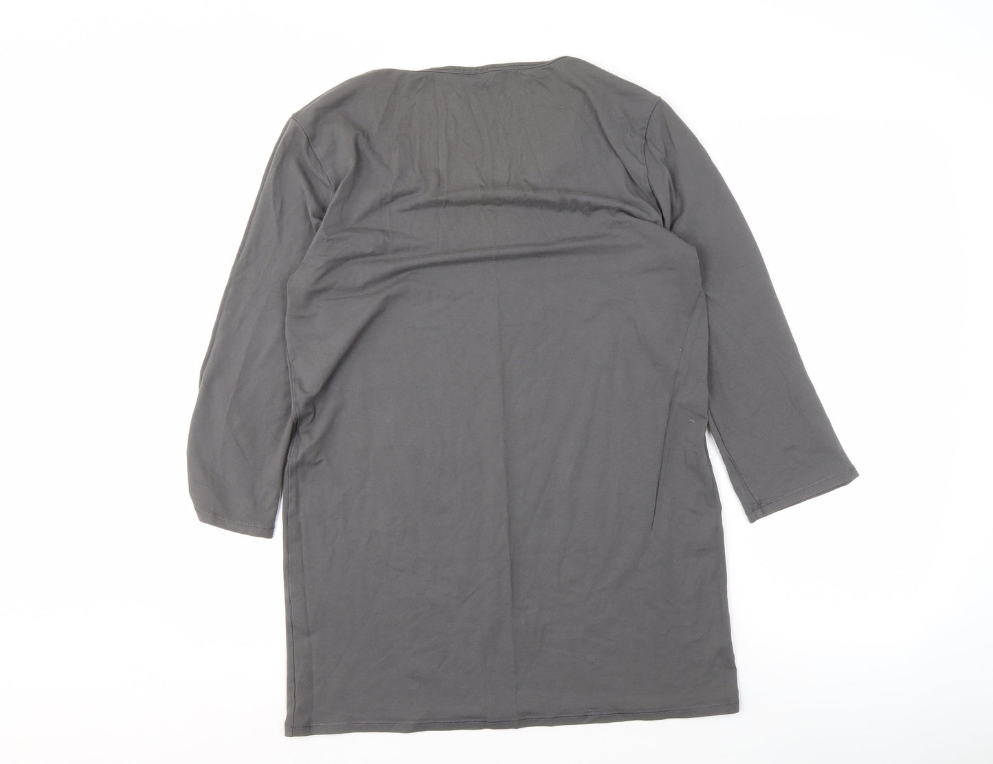 Womens UK Size XL fransa Grey Tunic T-Shirt