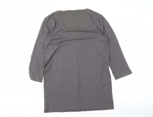 Womens UK Size XL fransa Grey Tunic T-Shirt