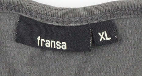 Womens UK Size XL fransa Grey Tunic T-Shirt