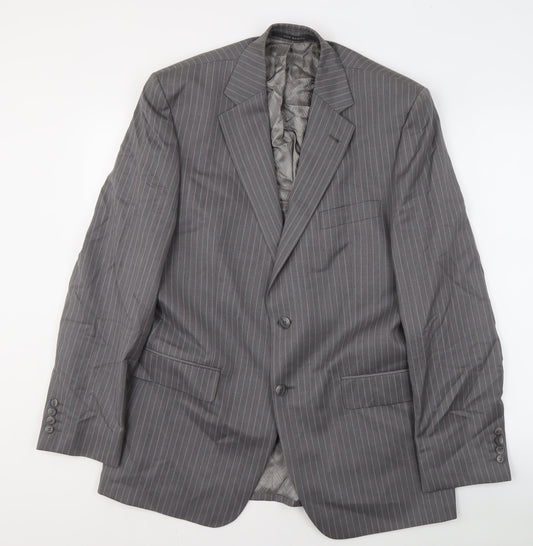 Mens UK Size 42 Jeff Banks Regular Grey Suit Jacket