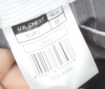 Mens UK Size 42 Jeff Banks Regular Grey Suit Jacket