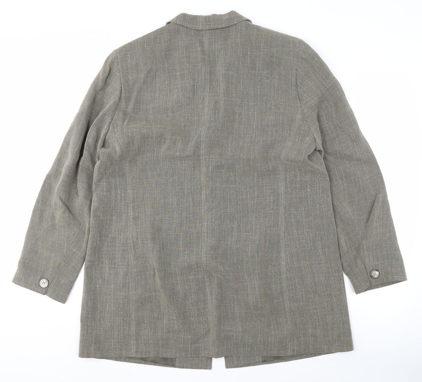 Ann Harvey Women's Grey Blazer Size 16 Notch Lapel Lined